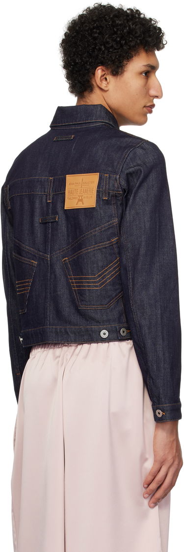 Bunda Jean Paul Gaultier Jean Paul Gaultier 'The Inverted' Cropped Denim Jacket Modrá | 25/33-F-VE089-D019-55, 2