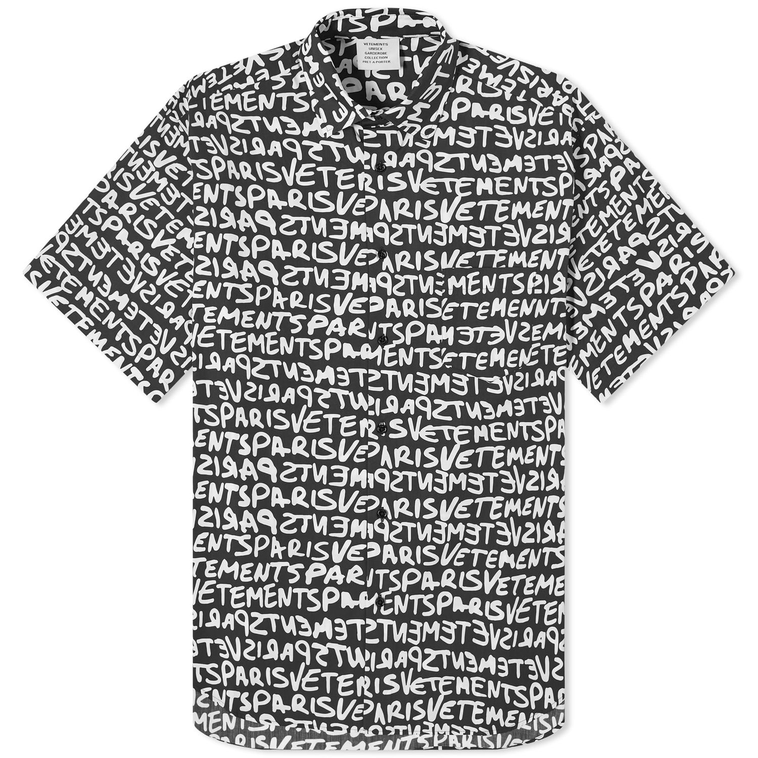 Košeľa VETEMENTS Grafitti Print Shirt Čierna | UE64SH800BW, 0