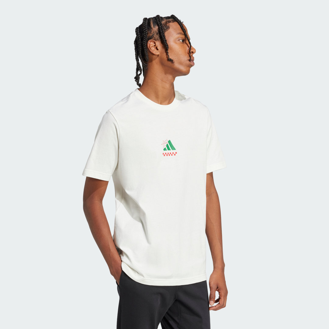 Tričko adidas Performance Pizza Graphic T-Shirt Biela | JJ4016, 1