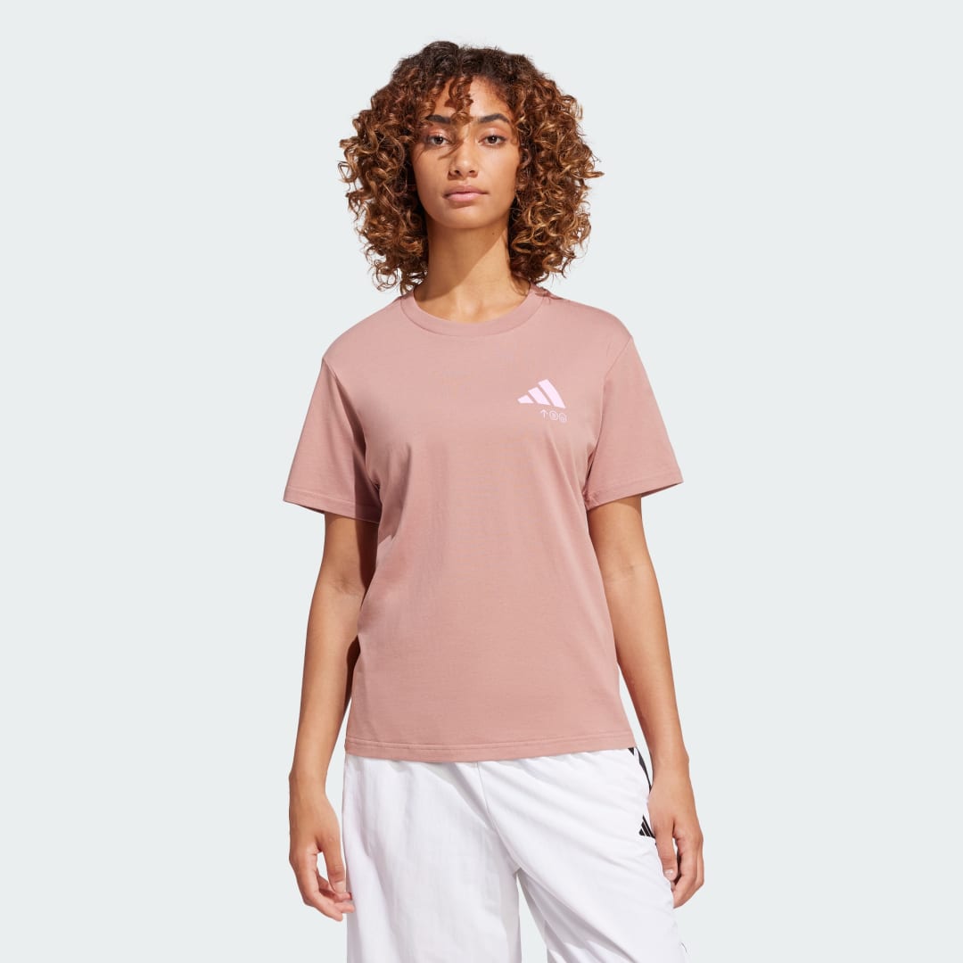 Tričko adidas Performance Lounge Verbiage Graphic T-Shirt Ružová | JJ4089, 0
