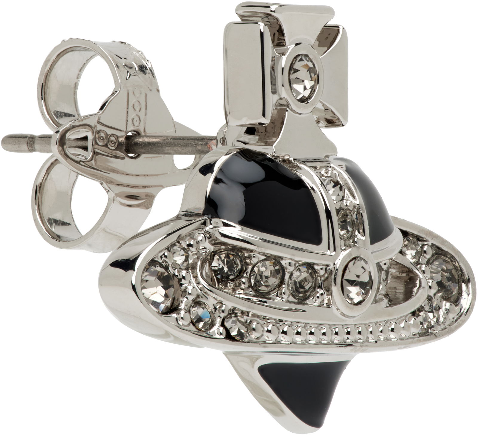 Diamante Heart Single Stud Earring