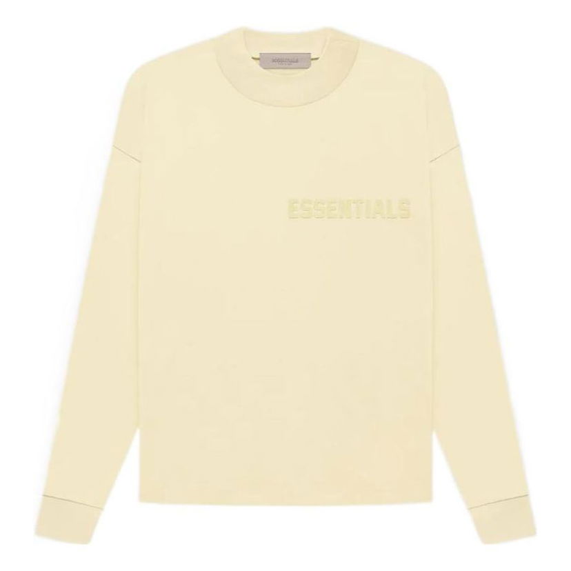 Sveter Fear of God Essentials Long Sleeve T-Shirt Béžová | FOG-FW22-551