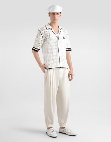 Košeľa Dolce & Gabbana Dolce & Gabbana Crochet Knitted Shirt Biela | GXVD0ZJBCHEW1001, 1