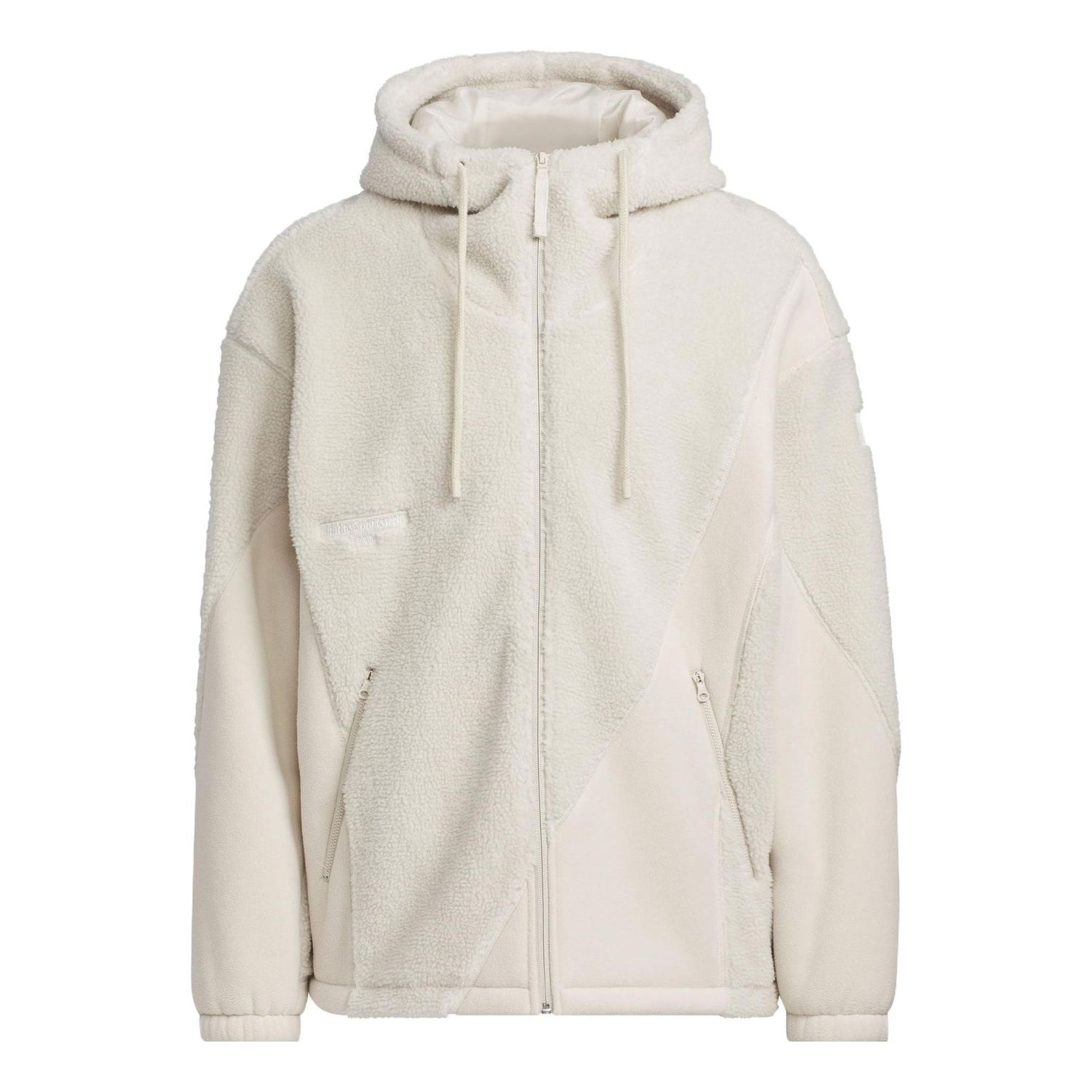 Kabáty adidas Originals Mix Knit Full Zip Hoodie Biela | IP4974, 0