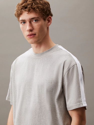 Tričko CALVIN KLEIN Calvin Klein Performance Tape Short Sleeve T-Shirt Šedá | LVGMS5K177-P74, 1