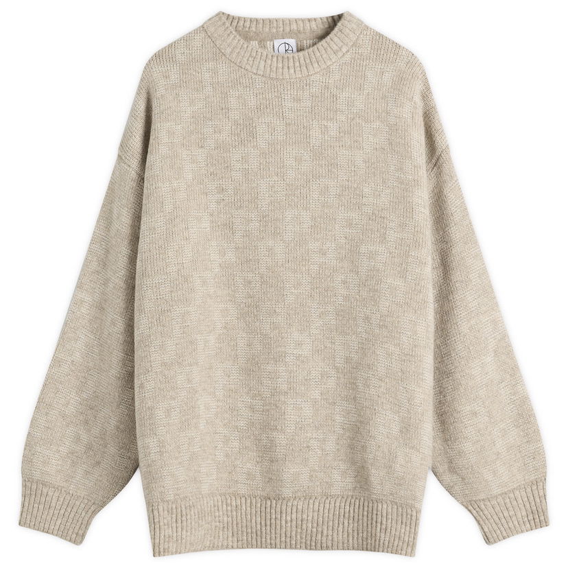 Sveter Polar Skate Co. George P Pattern Knit Jumper, Size Small Béžová | PSC-F25-57-SND