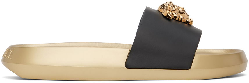 Oblečenie Versace Black & Gold 'La Medusa' Slides Béžová | 1010643_DV46G, 0