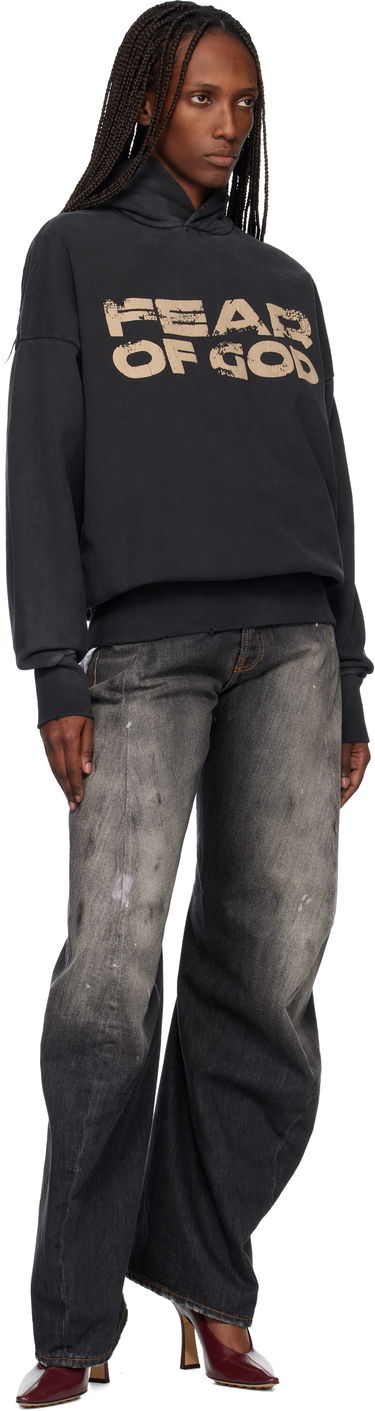 Mikina Fear of God Distressed 'Fear Of God' Hoodie Čierna | FG25FW12-12102BHFUS, 3