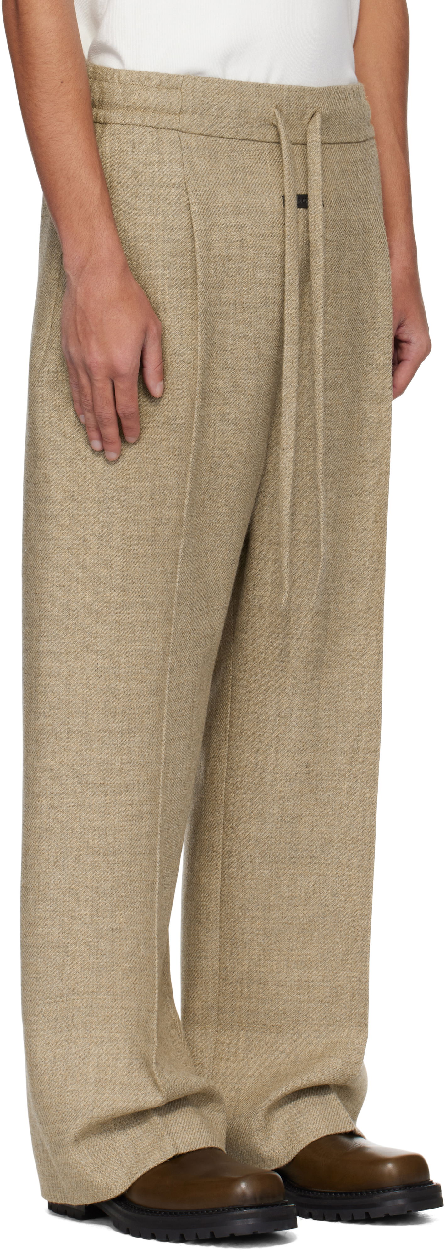 Nohavice Fear of God Fear of God Drawstring Wide Leg Trousers Béžová | FGE240-407HSW, 1
