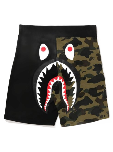 Šortky BAPE 1st Camo Back Shark Sweat Shorts Zelené | 1I20-153-004