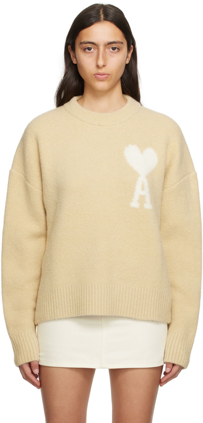 Sveter AMI Sweater Béžová | UKS025.KN0032, 0