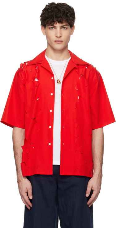 Košeľa Marni Marni Cut Out Bowling Shirt Červená | CUMU0342S0 USR013, 0