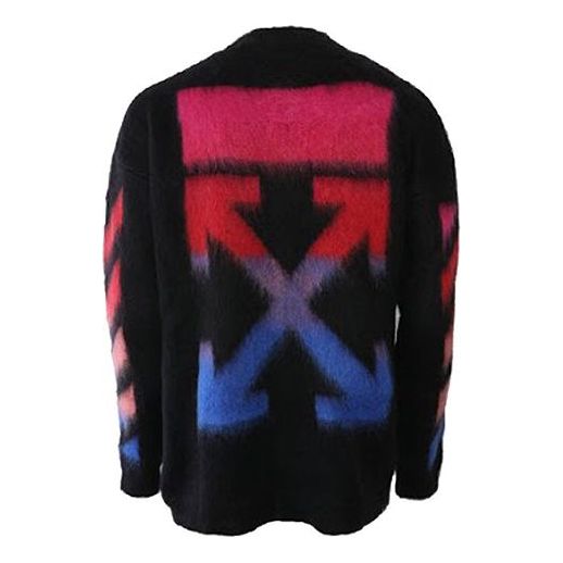 Sveter Off-White Loose Fit Sweater with Back Graphic Čierna | OMHA036E19B020241088