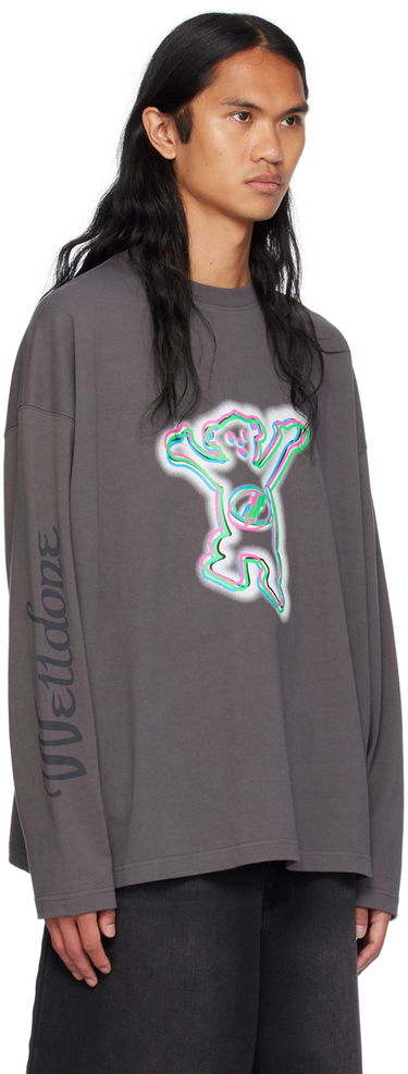 Tričko We11done We11done Teddy Graphic Long Sleeve T-Shirt Šedá | WD-TT3-22-833-U-CH, 4