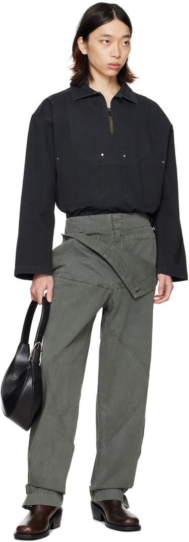 Nohavice Dion Lee Shell Trousers Šedá | C2175PS24, 4