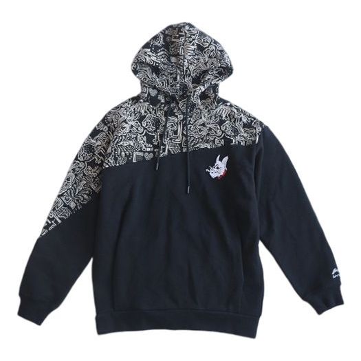Mikina Li-Ning Basketball Series Casual Printed Hoodie Čierna | AWDRA43-1, 0