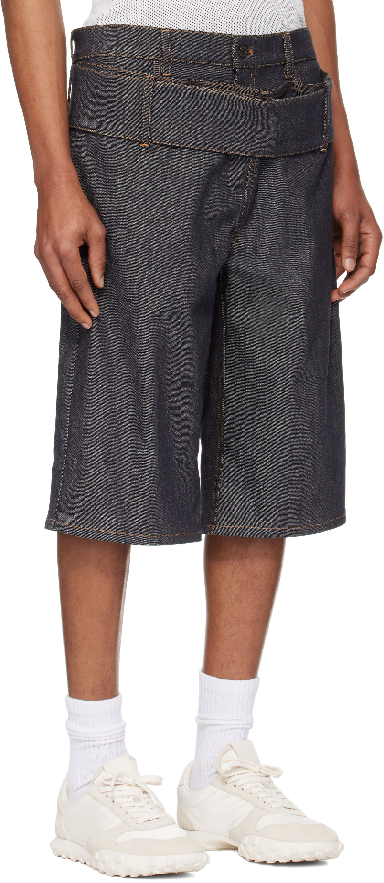 Šortky Courrèges Courrèges Double Belted Denim Shorts Modrá | 125DSH050DE0035, 1