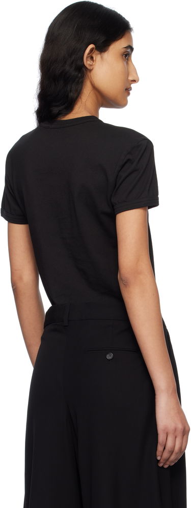 Tričko Acne Studios Acne Studios Fitted T-Shirt With Logo Čierna | AL0457-, 2