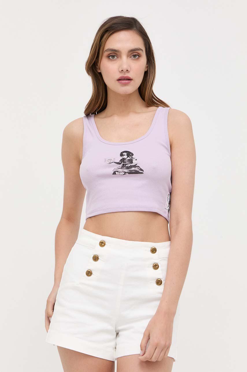 Tielko GUESS x Banksy Tank Top Fialová | W3YP63.KA0H1, 0