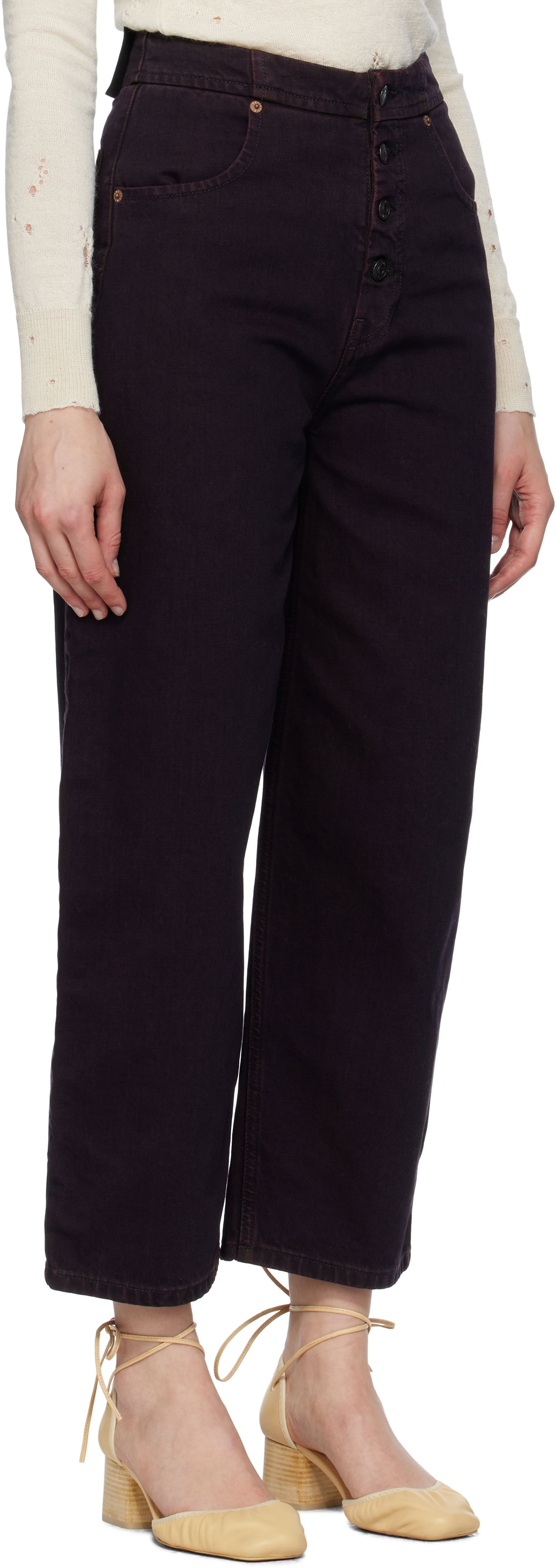 Džínsy Maison Margiela MM6 Maison Margiela Barrel-Leg Jeans Vínová | S52LA0268 M30032, 1