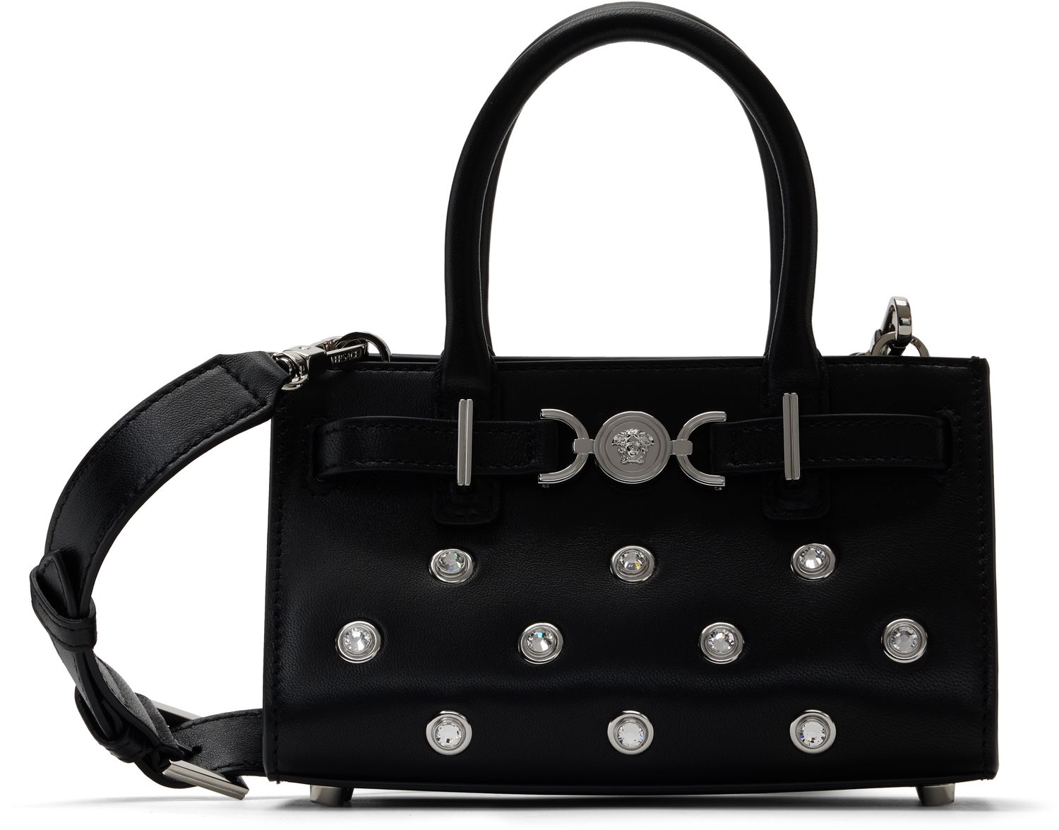Kabelka Versace Versace Medusa '95 Crystal-Embellished Mini Bag Čierna | 1015820_1A13490_1B00P, 0