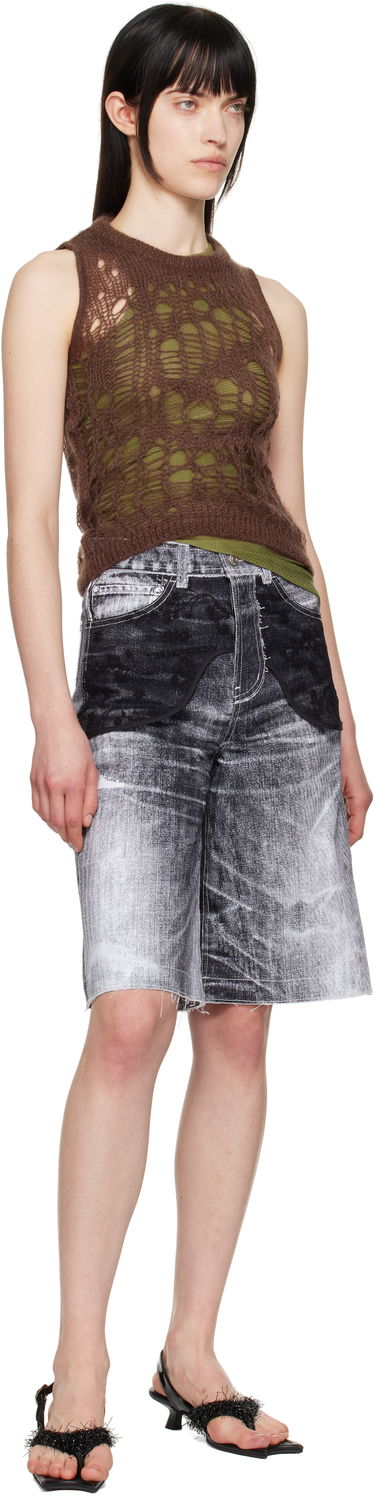 Šortky Andersson Bell Andersson Bell Lace Paneled Denim Shorts Šedá | apa794w, 3