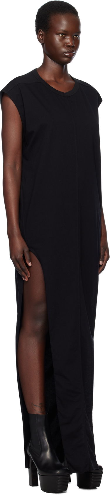 Šaty Rick Owens Rick Owens Hollywood Classic Arrowhead Maxi Dress Čierna | RP01E7514 JA, 1