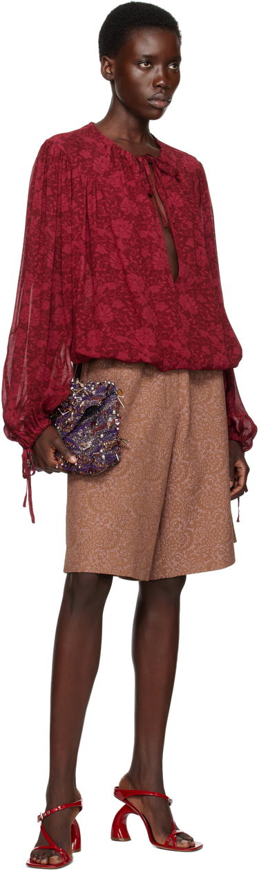 Šortky Dries Van Noten Dries Van Noten Jacquard Shorts Hnedá | 251-010912-1225, 3