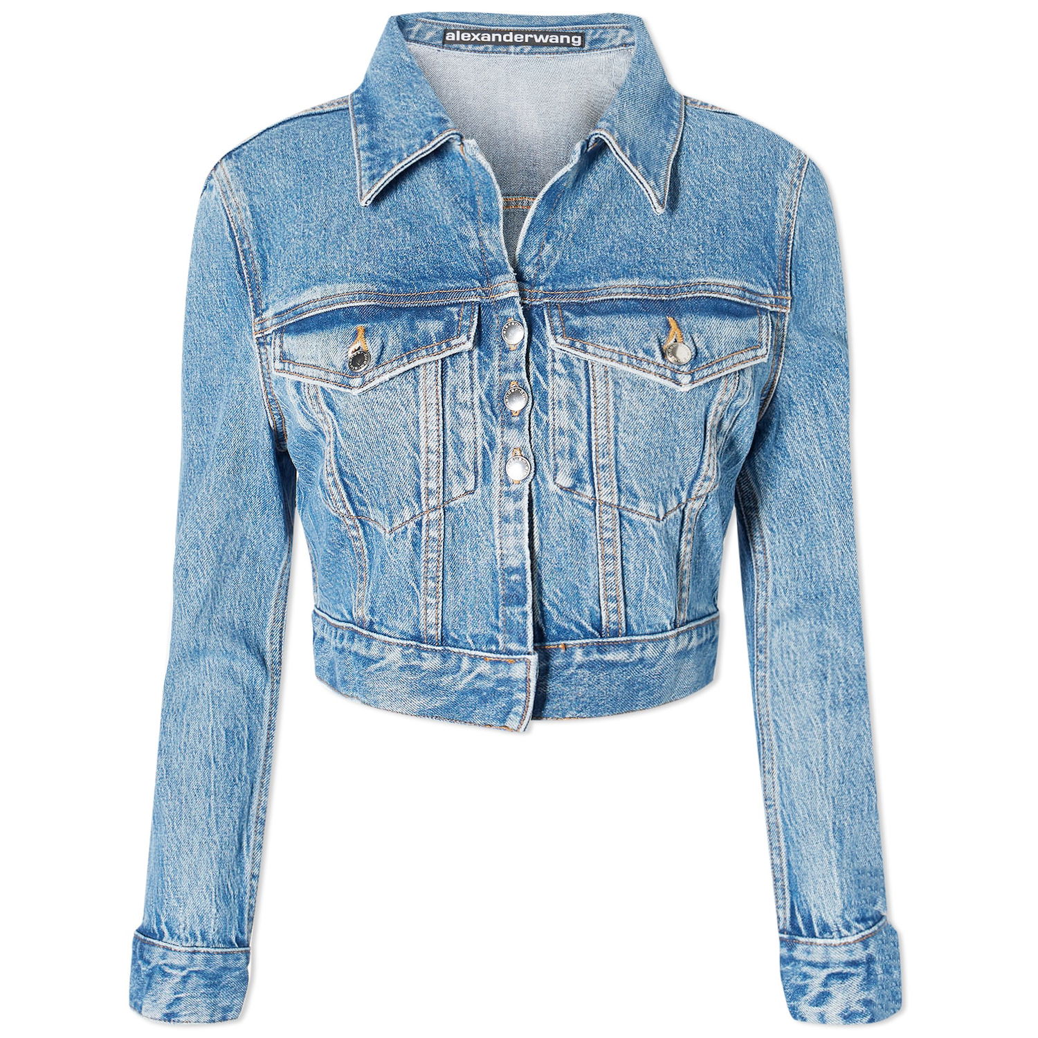 Bunda Alexander Wang Shrunken Cardi Trucker Denim Jacket Modrá | 4DC1242212-482A, 0