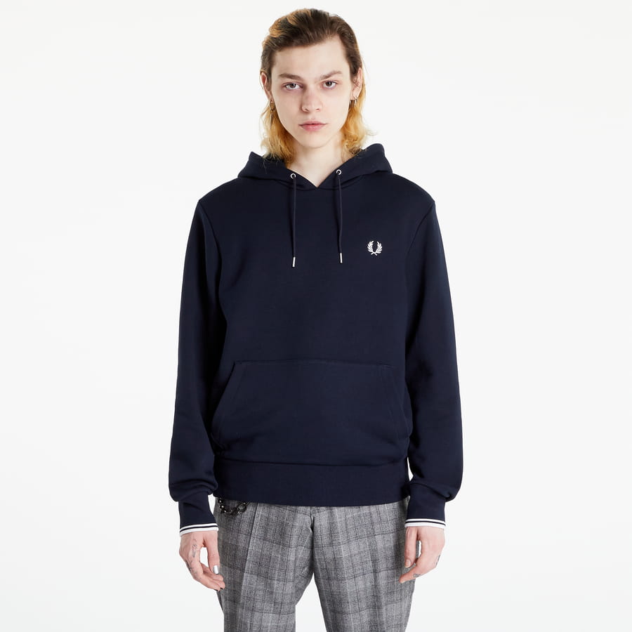 Mikina Fred Perry Tipped Hooded Sweatshirt Navy | M2643 248, 0