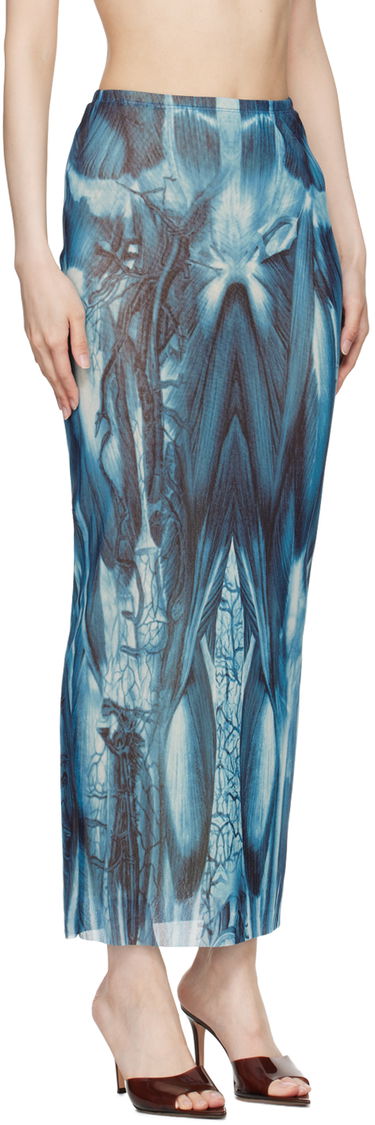 Sukňa Jean Paul Gaultier Gaultier 'The Écorché' Maxi Skirt Modrá | 24/30-F-JU124-T554-505601, 1