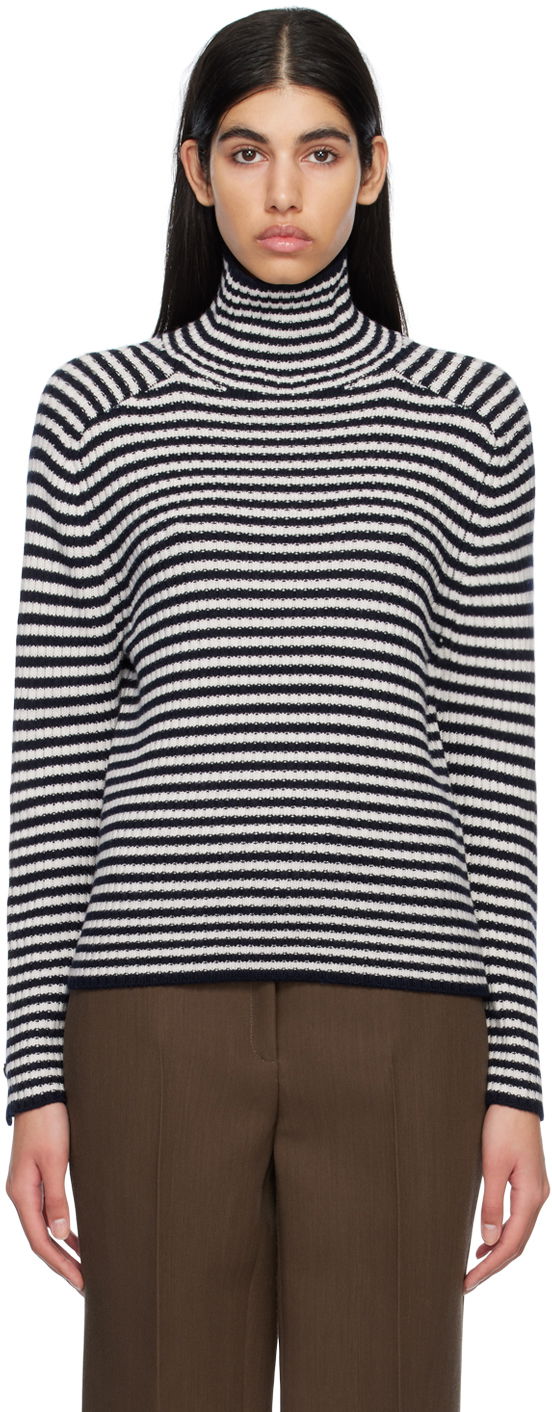 Sveter Max Mara Striped Turtleneck Sweater Čierna | 2313610531600 13610531, 0