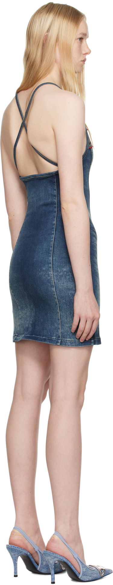 Šaty Diesel Diesel Denim Mini Dress Modrá | A17351 0ABCZ, 2