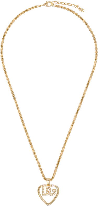 Náhrdelník Dolce & Gabbana Dolce&Gabbana Heart 'DG' Pendant Necklace Metalická | WNQ6L4 W1111, 0