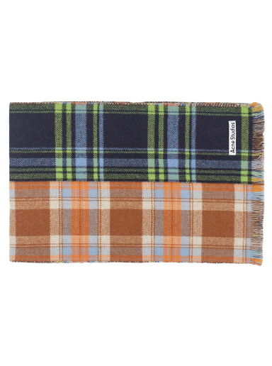 Šál Acne Studios Vorata Patchwork Tartan Scarf Zelené | CA0278-DI7