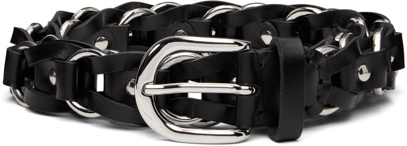 Opasok ISABEL MARANT Bali Woven Leather Chain-Link Belt Čierna | 24HCE293CHA-B4B08J