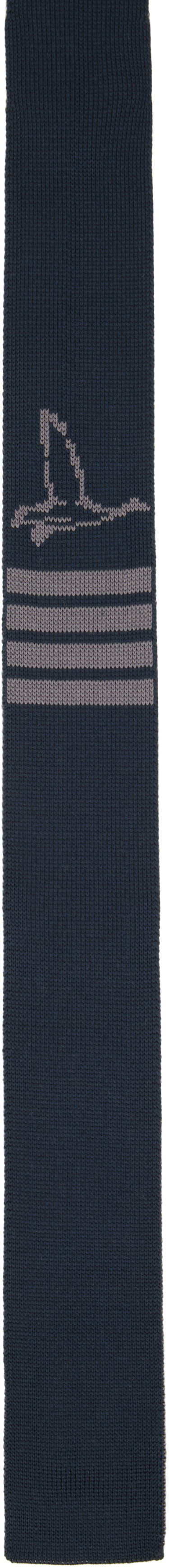 Šál Thom Browne Thom Browne Geese Icon Jacquard Knit Tie Navy | MNL077K-Y4003, 0