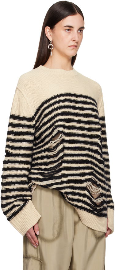 Sveter Acne Studios Acne Studios Striped Distressed Knit Sweater Rôznofarebný | C60105-, 4