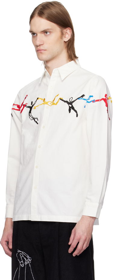 Košeľa KidSuper KidSuper Embroidered Figures Shirt Biela | SS25-LTP-05, 3