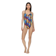 Multi-color Patterned One-Piece Swimsuit