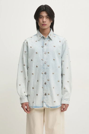 Košeľa Fiorucci Fiorucci Relaxed Studded Denim Shirt Modrá | U01FMDSI074DN01DN08, 0