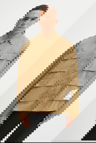 Košeľa Neighborhood NEIGHBORHOOD Utility Long Sleeve Shirt with Classic Collar, Regular Fit, Cotton Béžová | 252AQNH.SHM04, 0