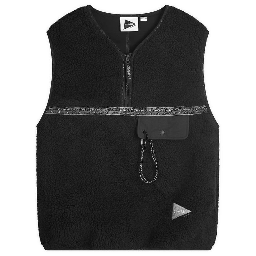 Vesta GRAMICCI And Wander x Tape Fleece Vest Black Čierna | GUJ4-F3006-M-BLK