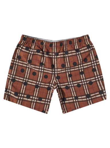 Plavky Burberry Guildes Polka Dot Check Swim Short Hnedá | 8068990