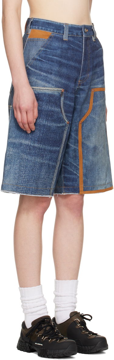 Šortky Andersson Bell Andersson Bell Trompe L'oeil Double-Knee Denim Shorts Modrá | apa786u, 1