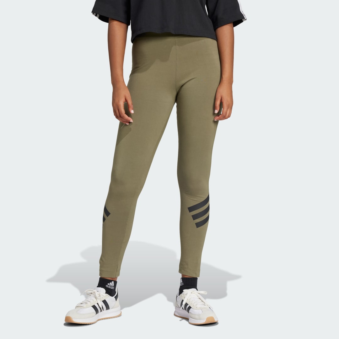 Legíny adidas Performance 3-Stripes Training Leggings Zelené | JE0221, 0