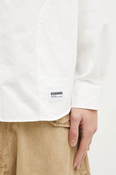 Košeľa Neighborhood NEIGHBORHOOD Regular Fit Band Collar Shirt Biela | 242AQNH.SHM04, 3