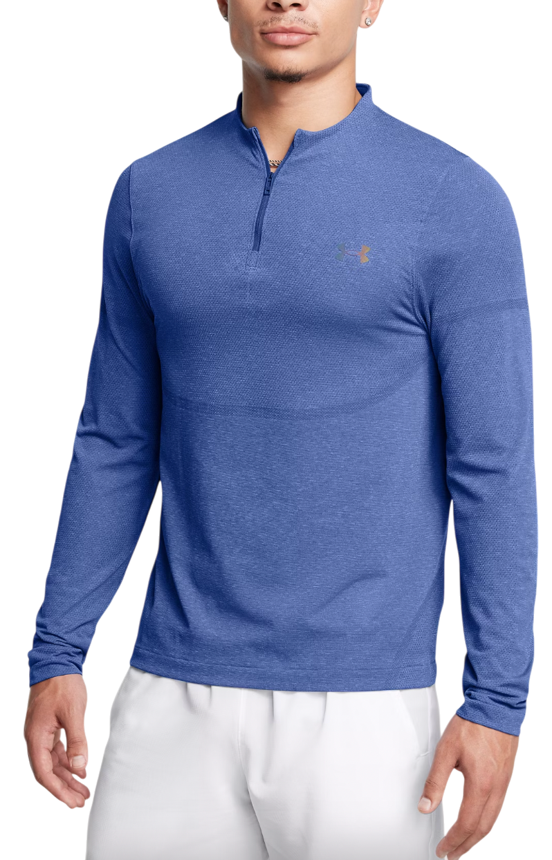 Tričko Under Armour Vanish Elite Seamless 1/4 Zip Long Sleeve Shirt Modrá | 1382798-432, 0