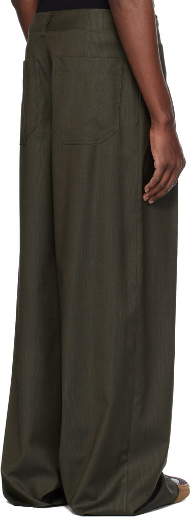 Nohavice Serapis Serapis Jewel Rudder Wide-Leg Trousers Zelené | SS25_RP_1, 2