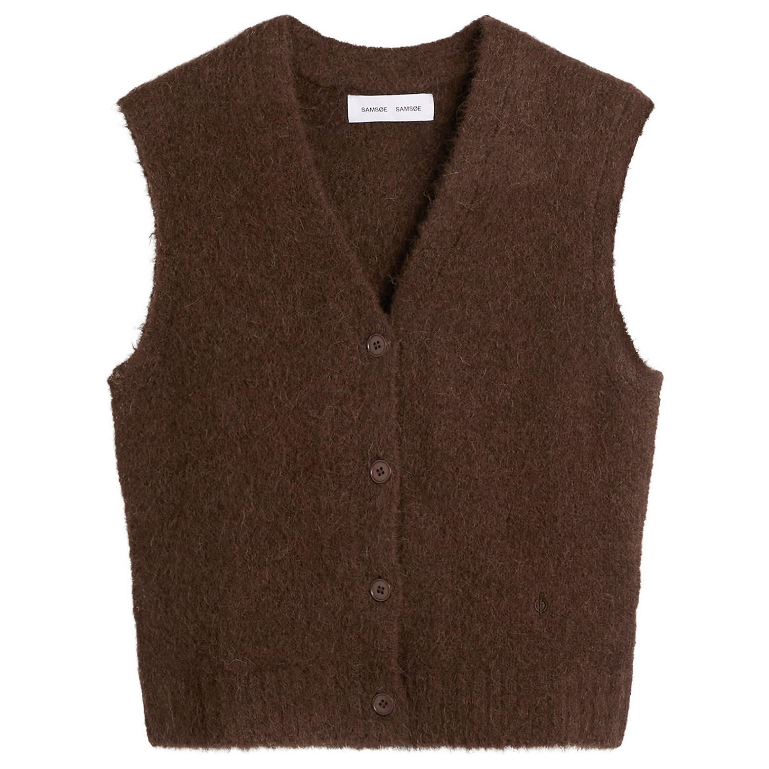Vesta Samsoe Samsoe Sajeanne Hairy Knit Vest Top Hnedá | F25400034-191111TCX, 1